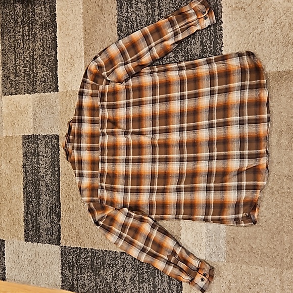 Work n' Sport Men's Flannel Plaid Long-Sleeve Work Shirt. Sz: 2XT - Picture 3 of 6